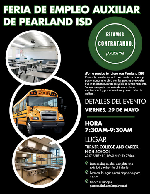 Employment Opportunities - Pearland Independent School District