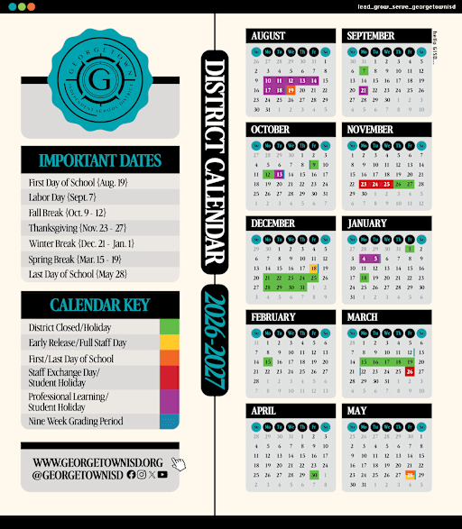 District Calendars - Georgetown Independent School District