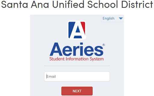 Aeries Portal Screenshot