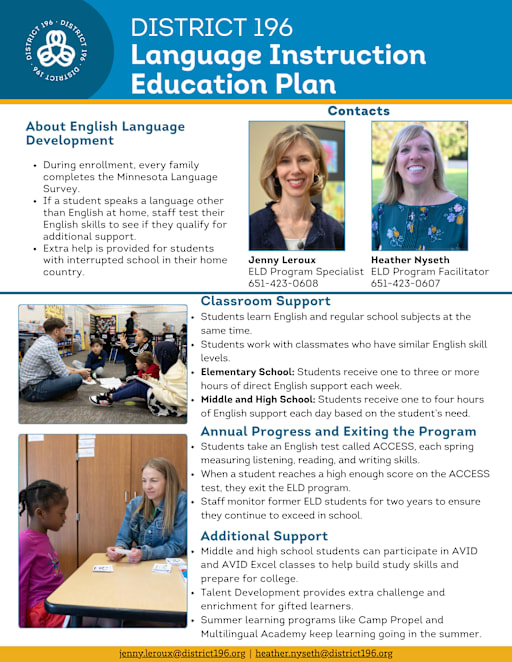 English Learners - Rosemount-Apple Valley-Eagan ISD 196