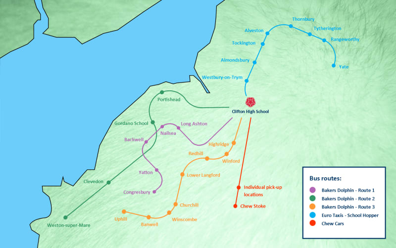 Bus 973 Route Map Useful Information - Clifton High School