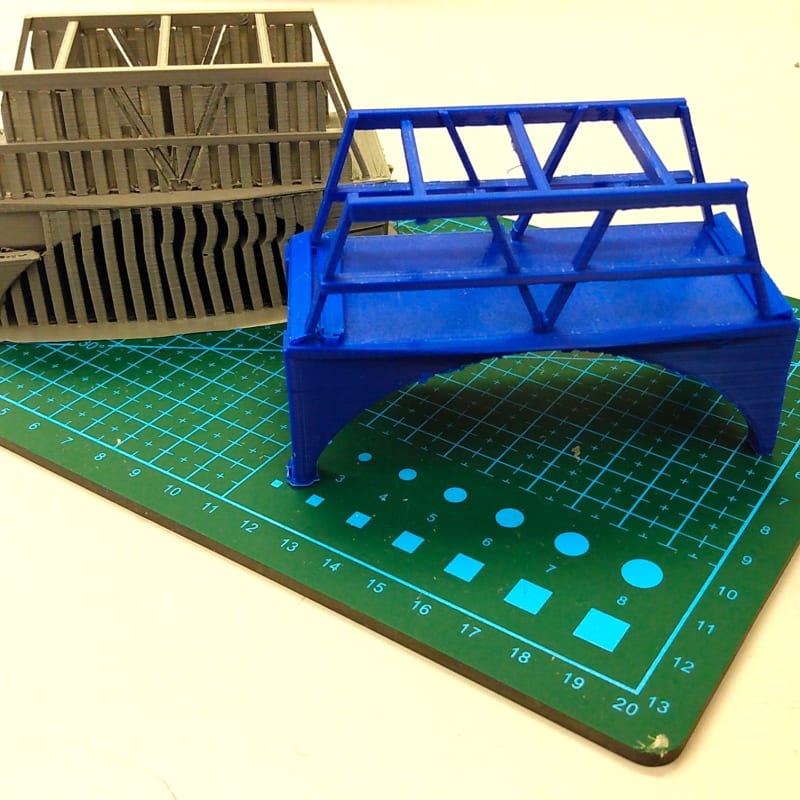 Two 3D printed bridges