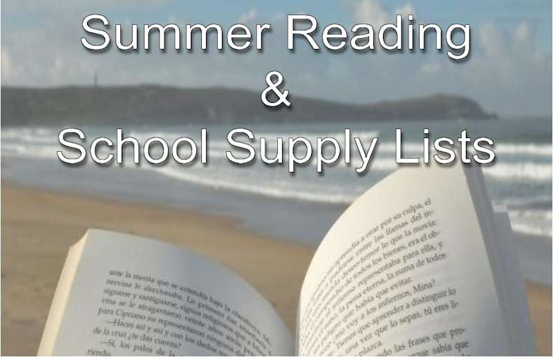 Summer Reading Supply Lists Pelham Middle School