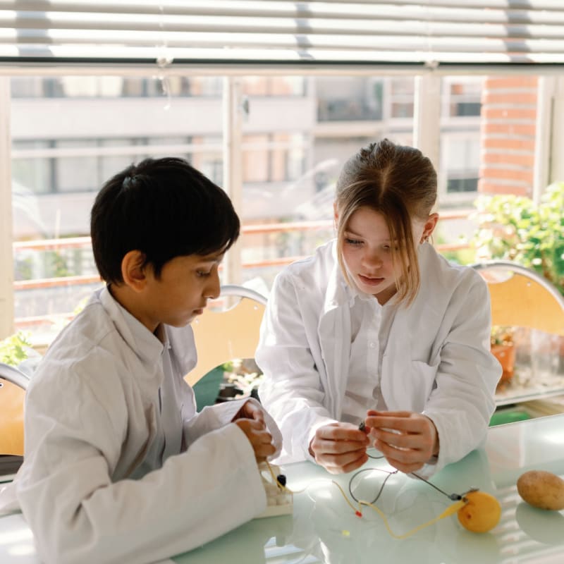 Middle Years students taking part in scientific experiments