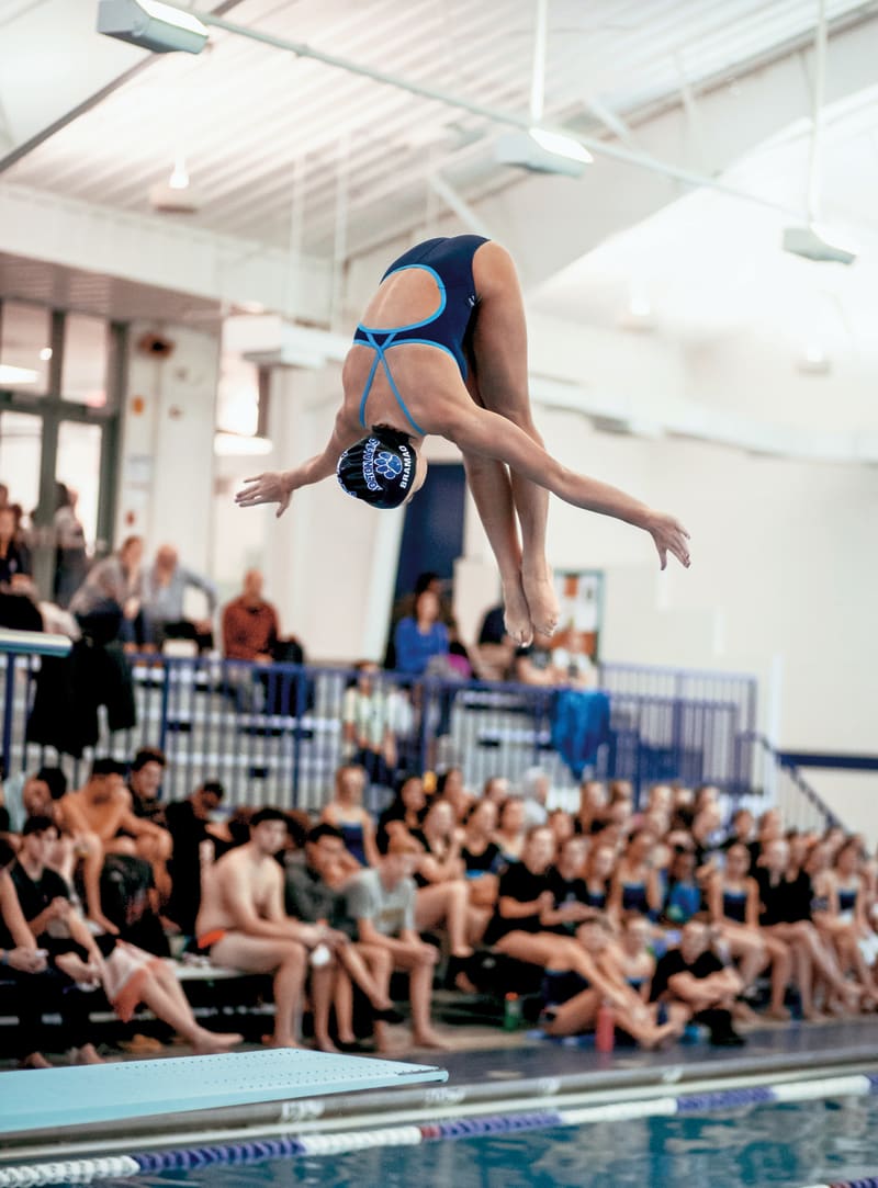 A Holton diver completing their dive.