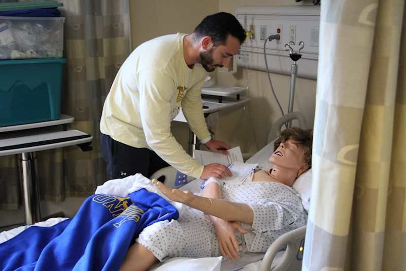 Students in a healthcare simulation setting