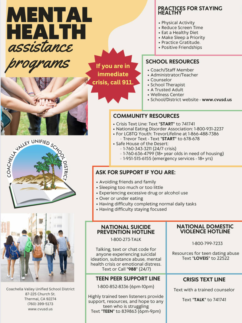 Mental Health Resources English