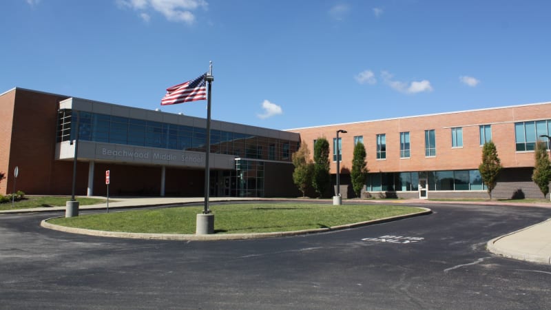 Beachwood Middle School main entrance.