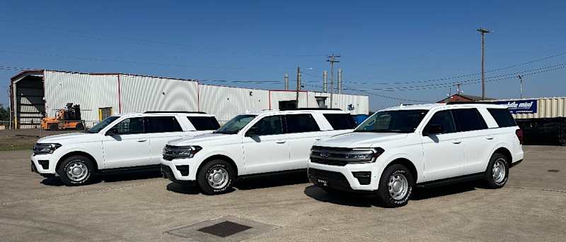 White Ford Expeditions