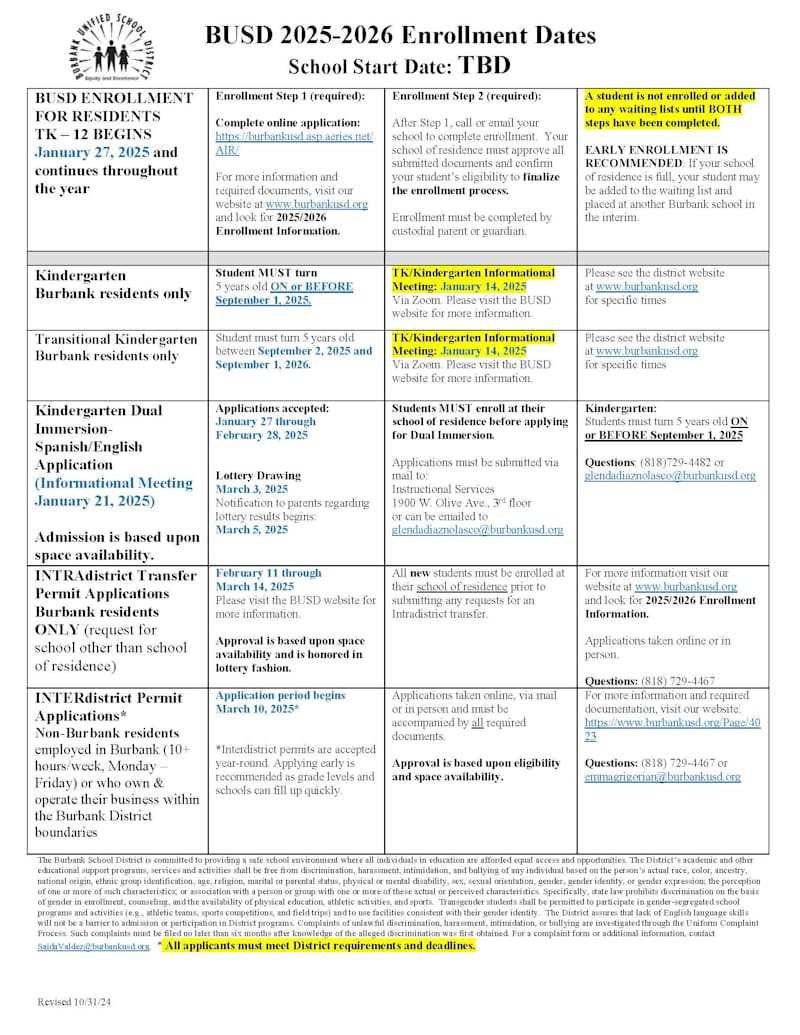 25-26 Enrollment Dates Grid-Eng