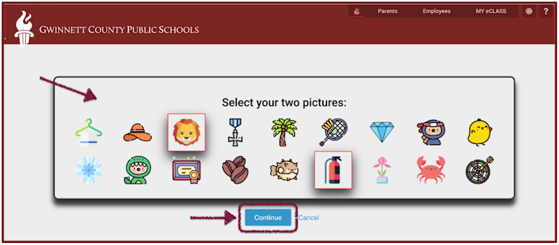 student picture password box