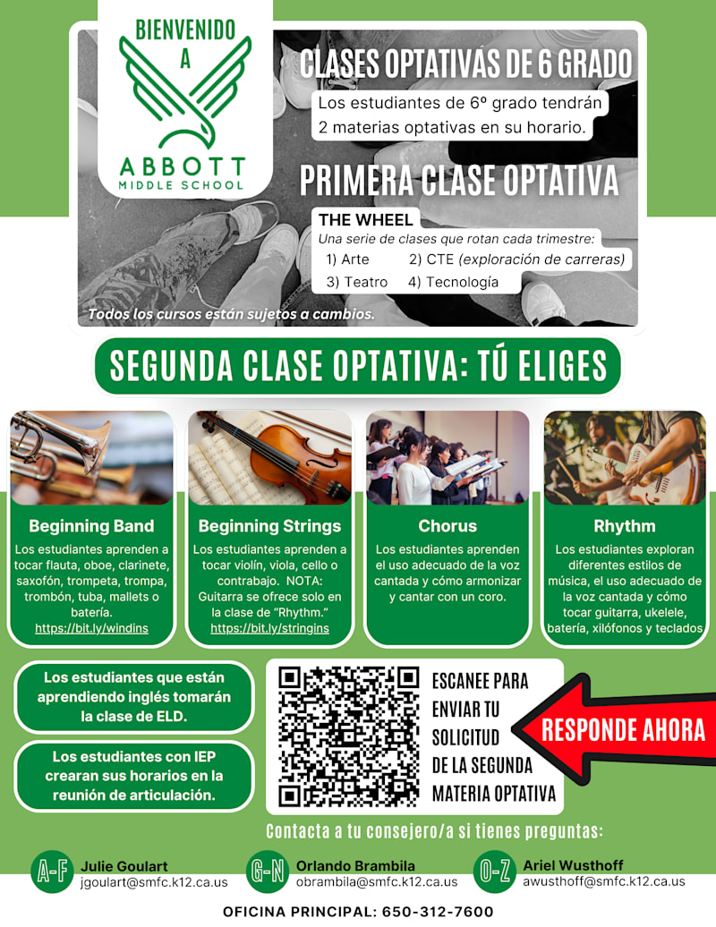 6th Grade Electives - Spanish