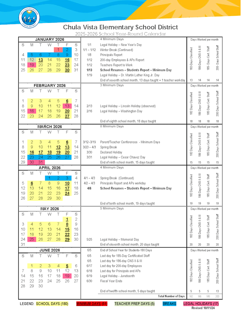 2025-26 School Calendar Part 2