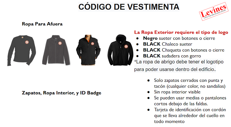 Outerwear in Spanish