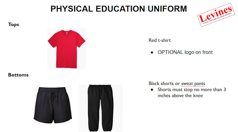 PE Uniform in English