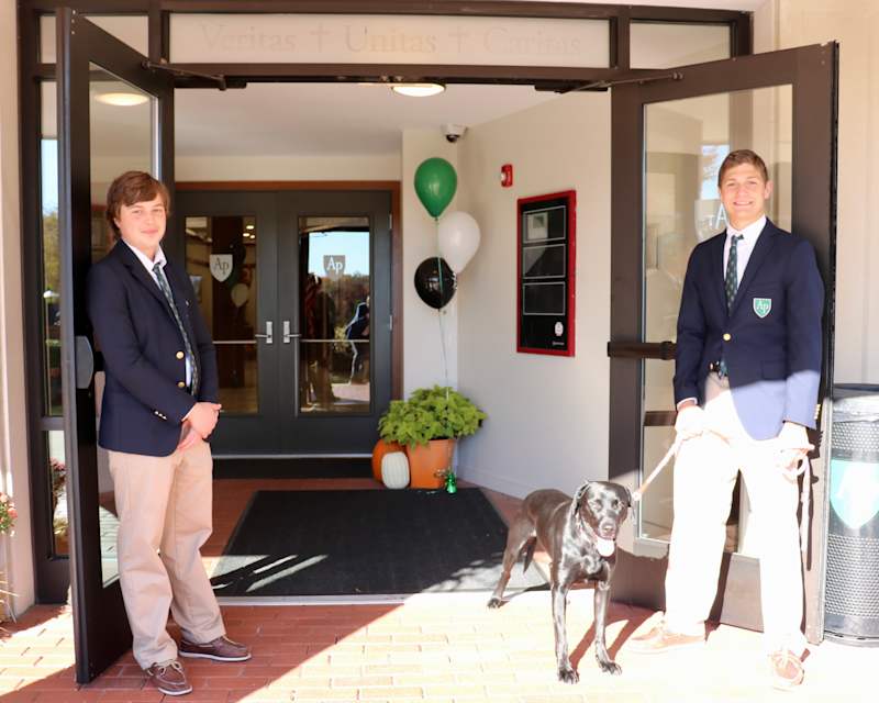 Austin Prep students and families at Open House