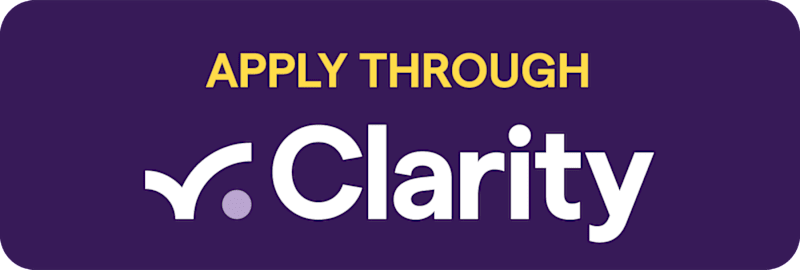 Violet logo saying "Apply Through Clarity"