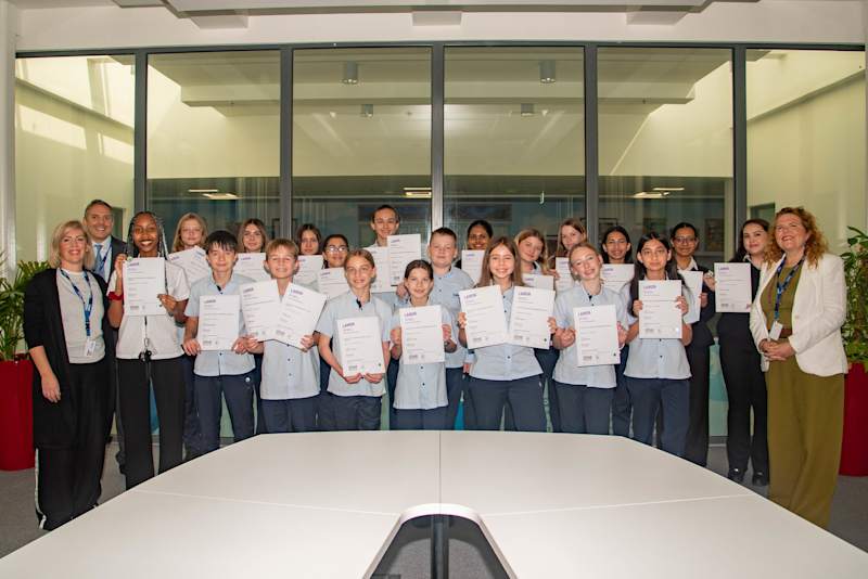 Students Accepting LAMDA Award Results