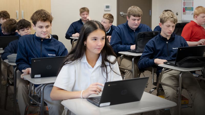 Students in a classroom