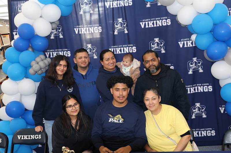 Edgar Camacho and family at National Signing Day.