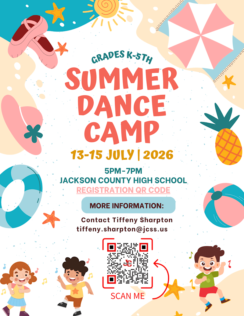 Dance Camp will be held July 13-15
