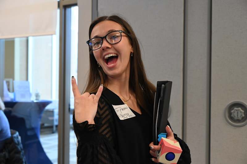 Misericordia student at a career fair