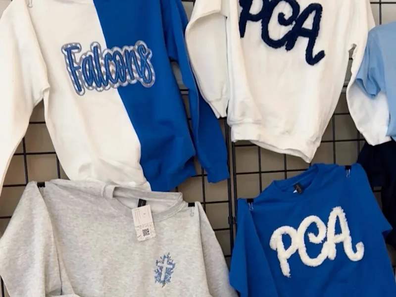 Parkview Christian Academy embroidered spirit wear