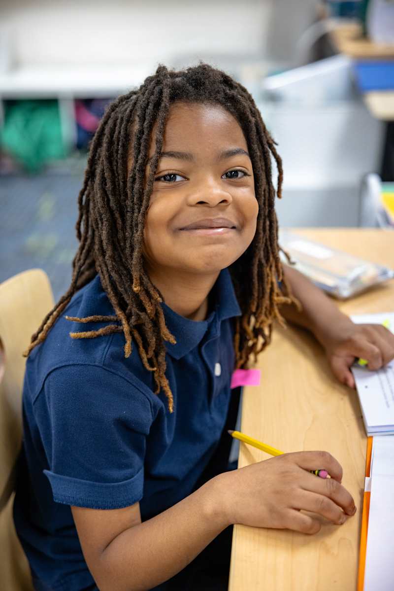 Smiling Epiphany School student