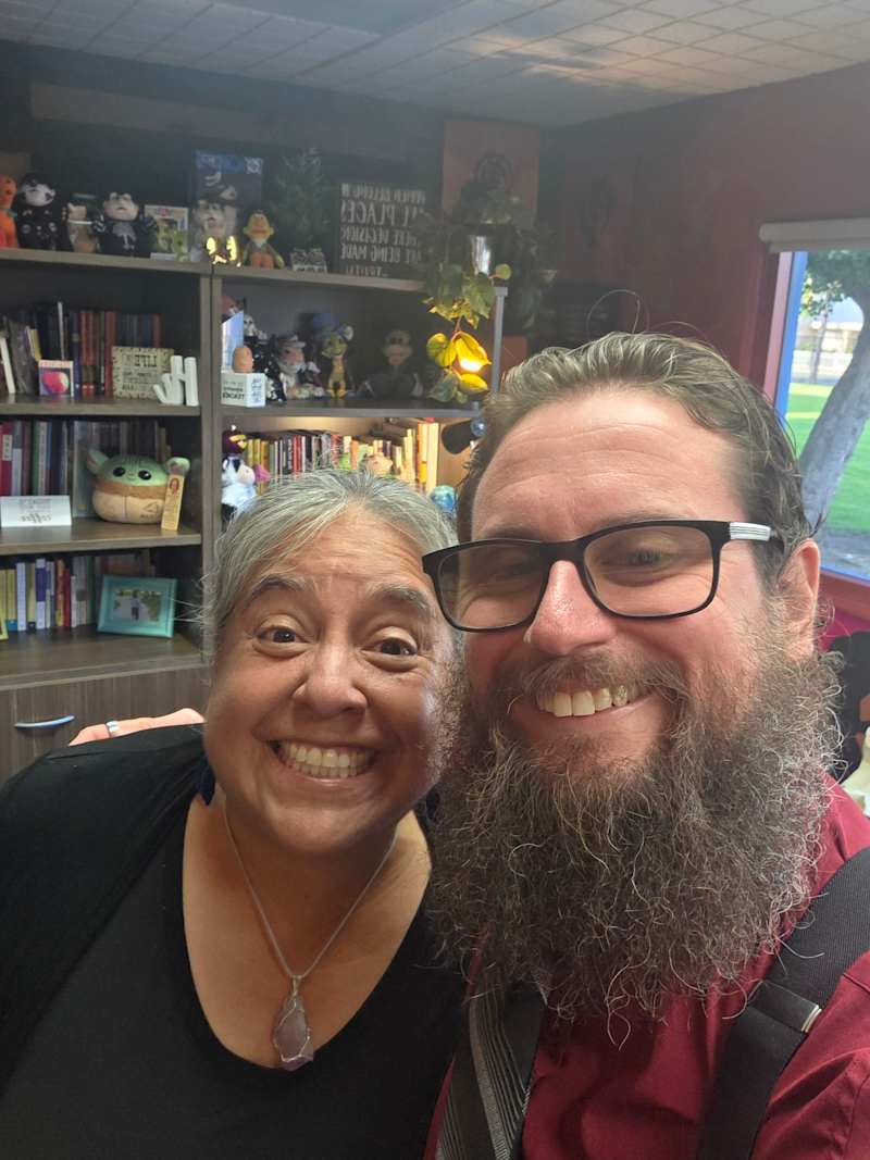 Principal Bertha Benavides-Lopez and Assistant Principal Nolan Parreco
