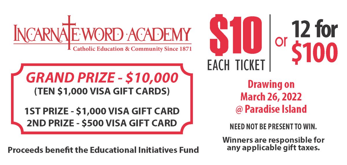 Buy Raffle Tickets - Incarnate Word Academy