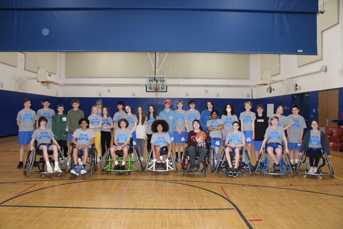 MME students took part in a wheel chair basketball unit this spring