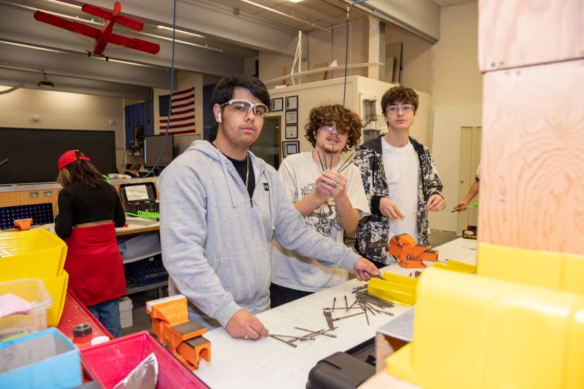 Students in the workshop classroom
