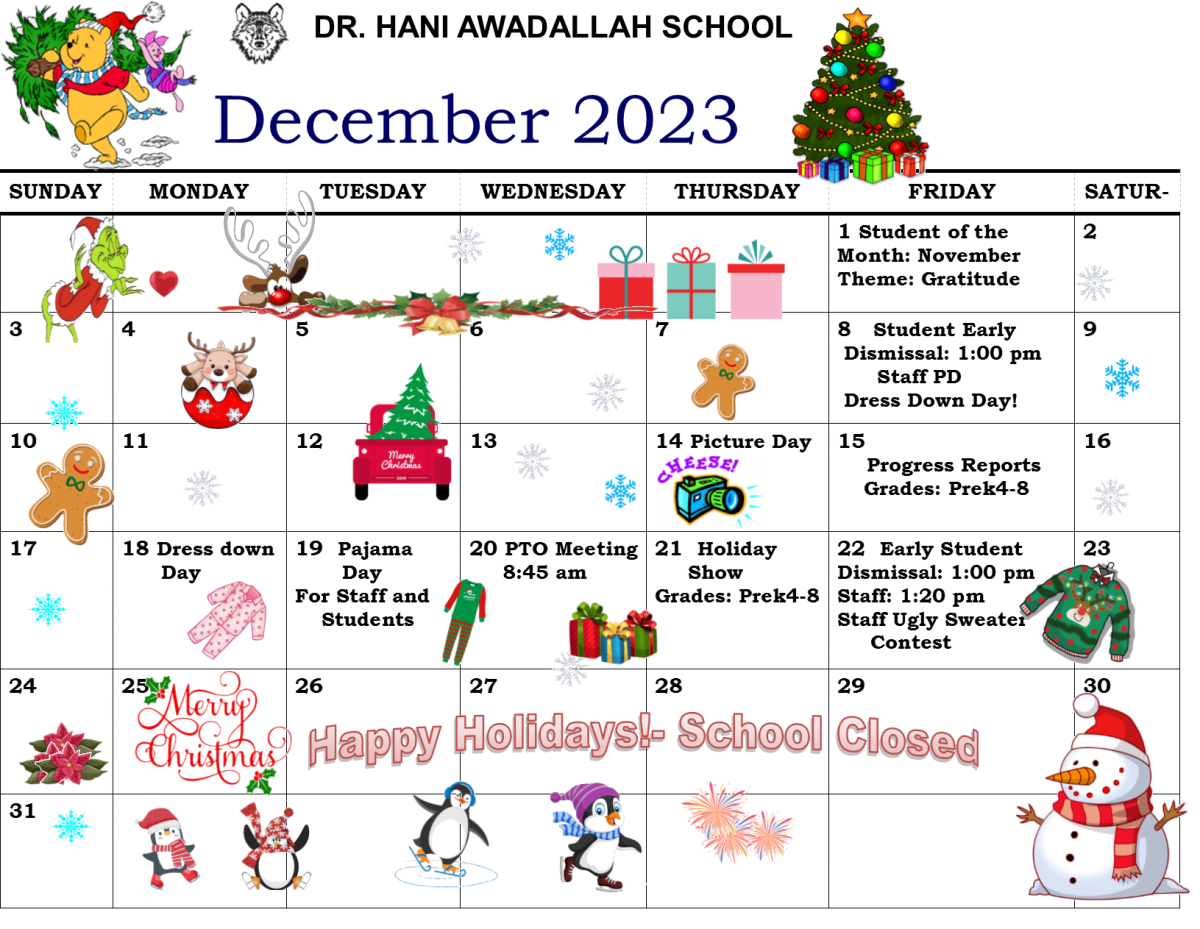 DHA Calendar Dr Hani Awadallah School DHA Calendar Dr Hani Awadallah School