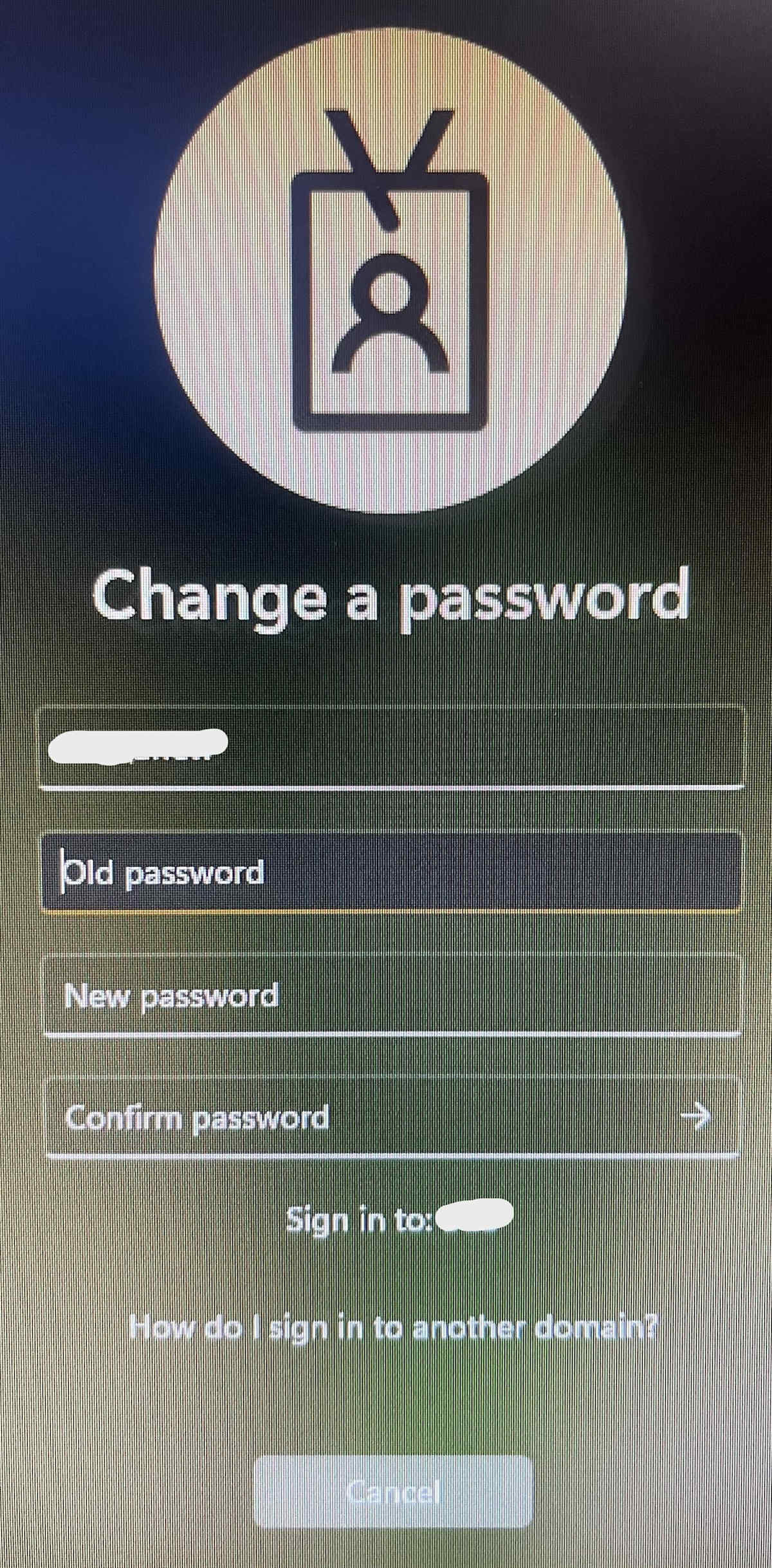 Change Password Screen