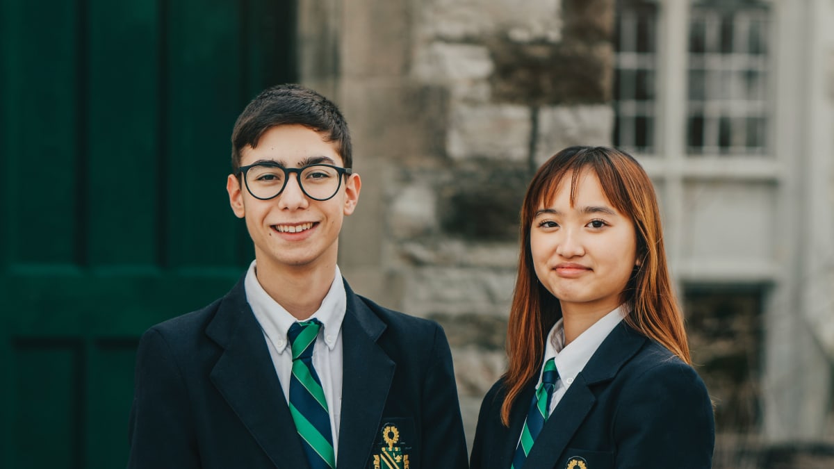 Senior School students outside