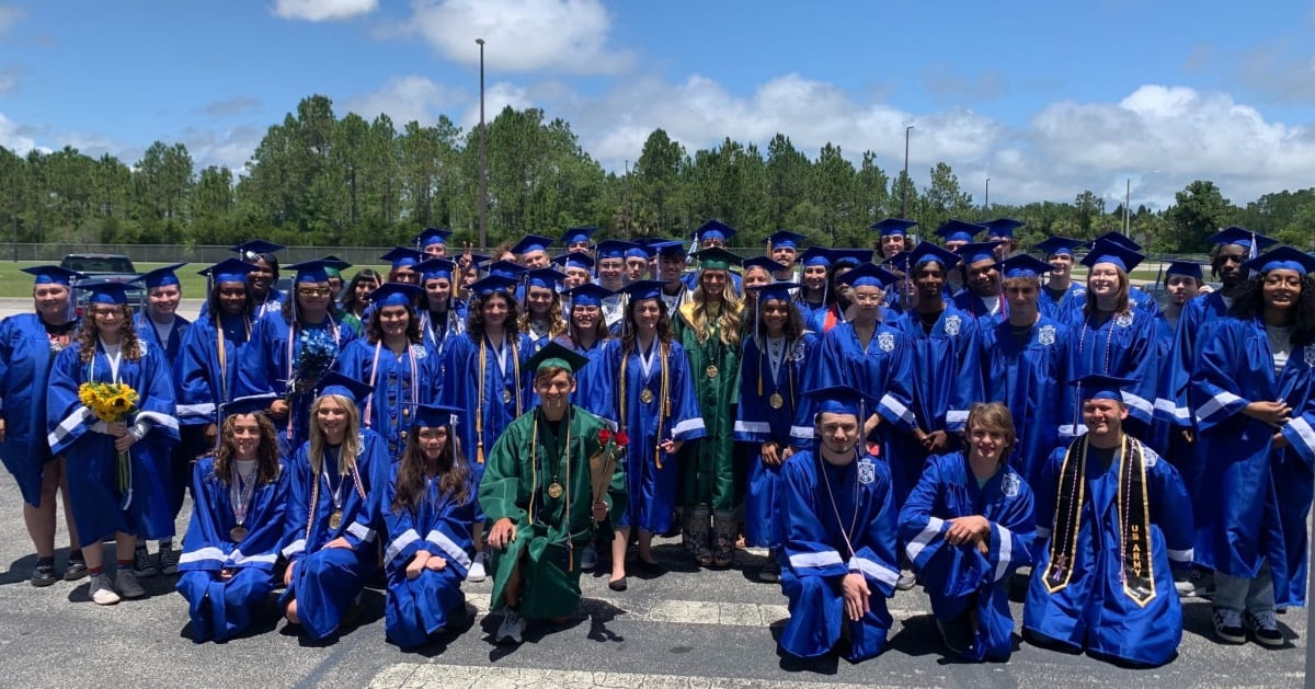 Graduating MHS FPC Students in Caps and Gowns