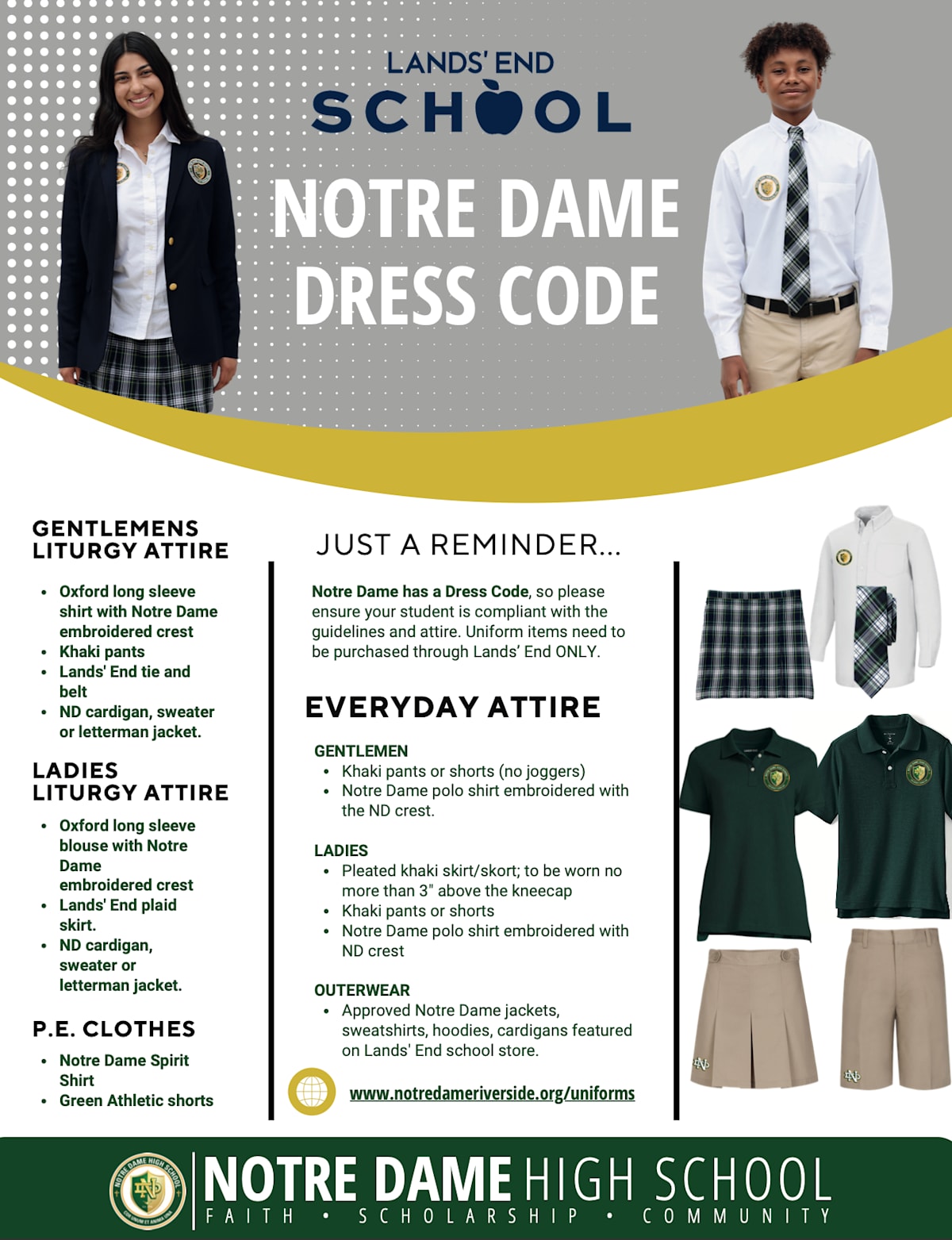 New Student Information - Notre Dame High School - Riverside