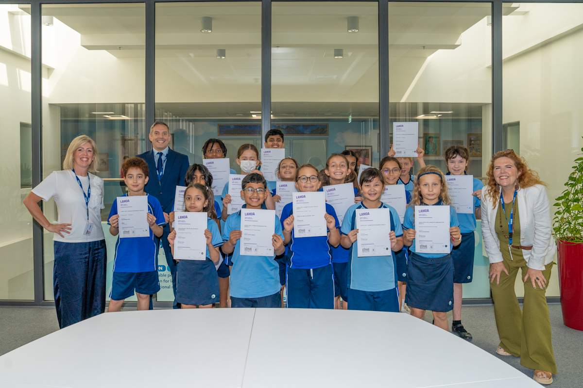 Students Accepting LAMDA Award Results