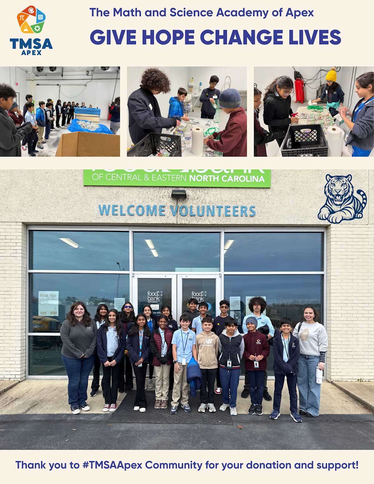 Student Lighthouse Team at Food Bank