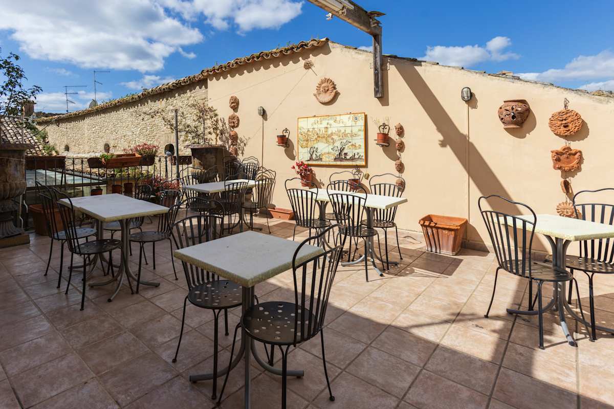 An outdoor terrace at Allegria residence