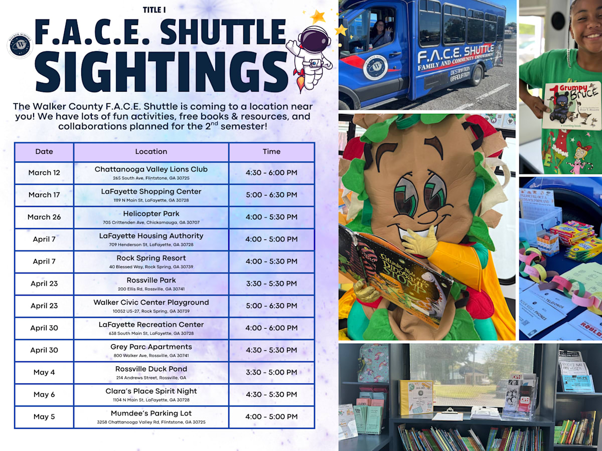 FACE Shuttle Sightings 2026 English Flyer
