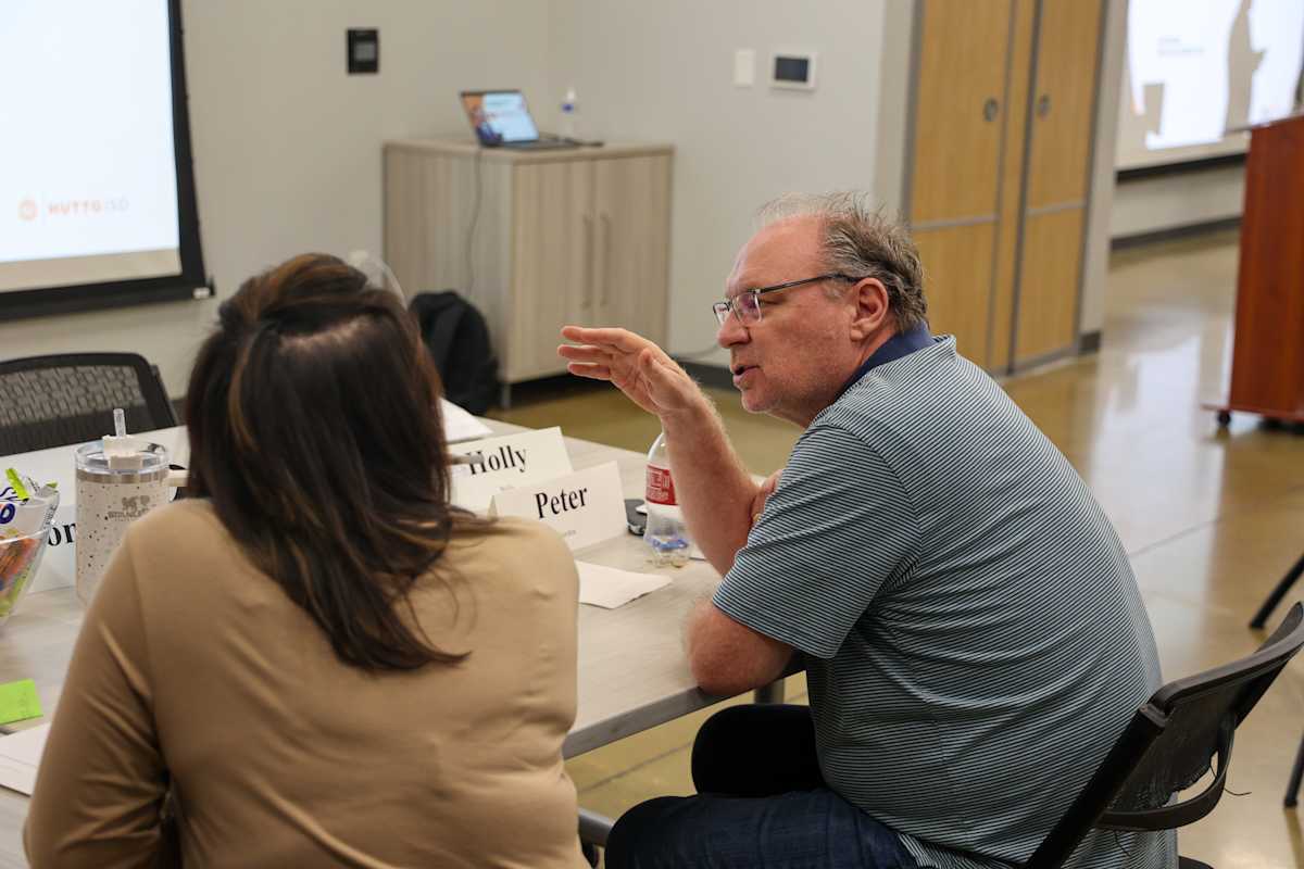 Long Range Facilities Planning Committee members collaborate during the March 3 meeting.