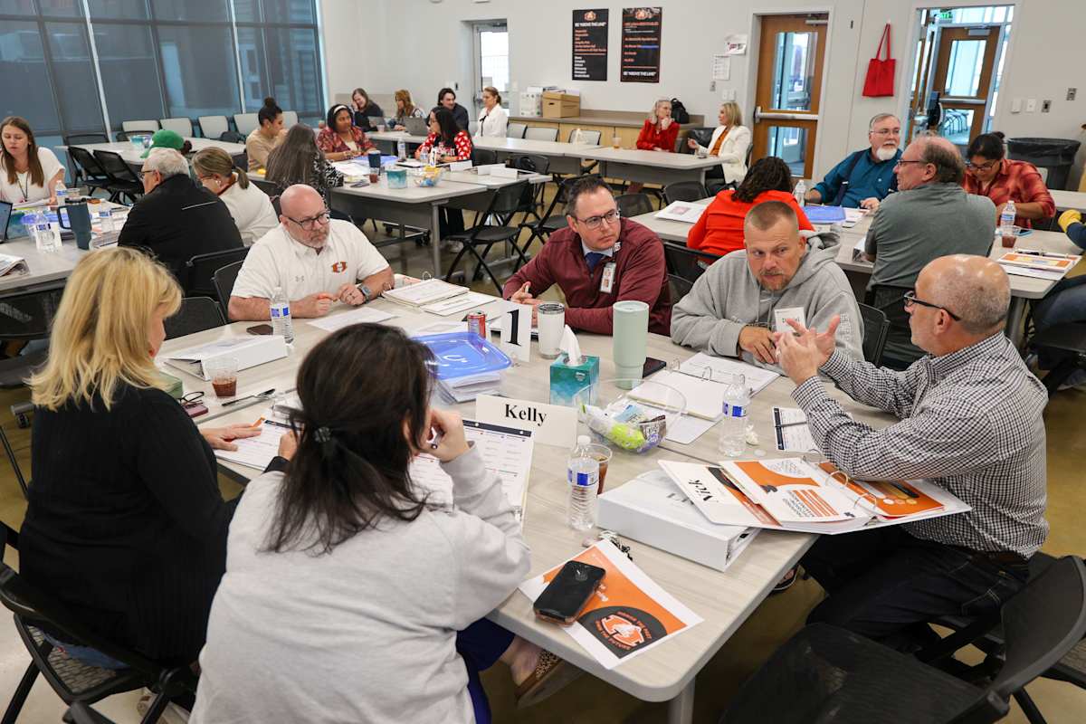 Committee members collaborate during the April 7, 2026 meeting.
