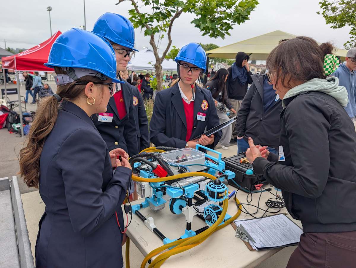 St. Francis girls at robotics competition