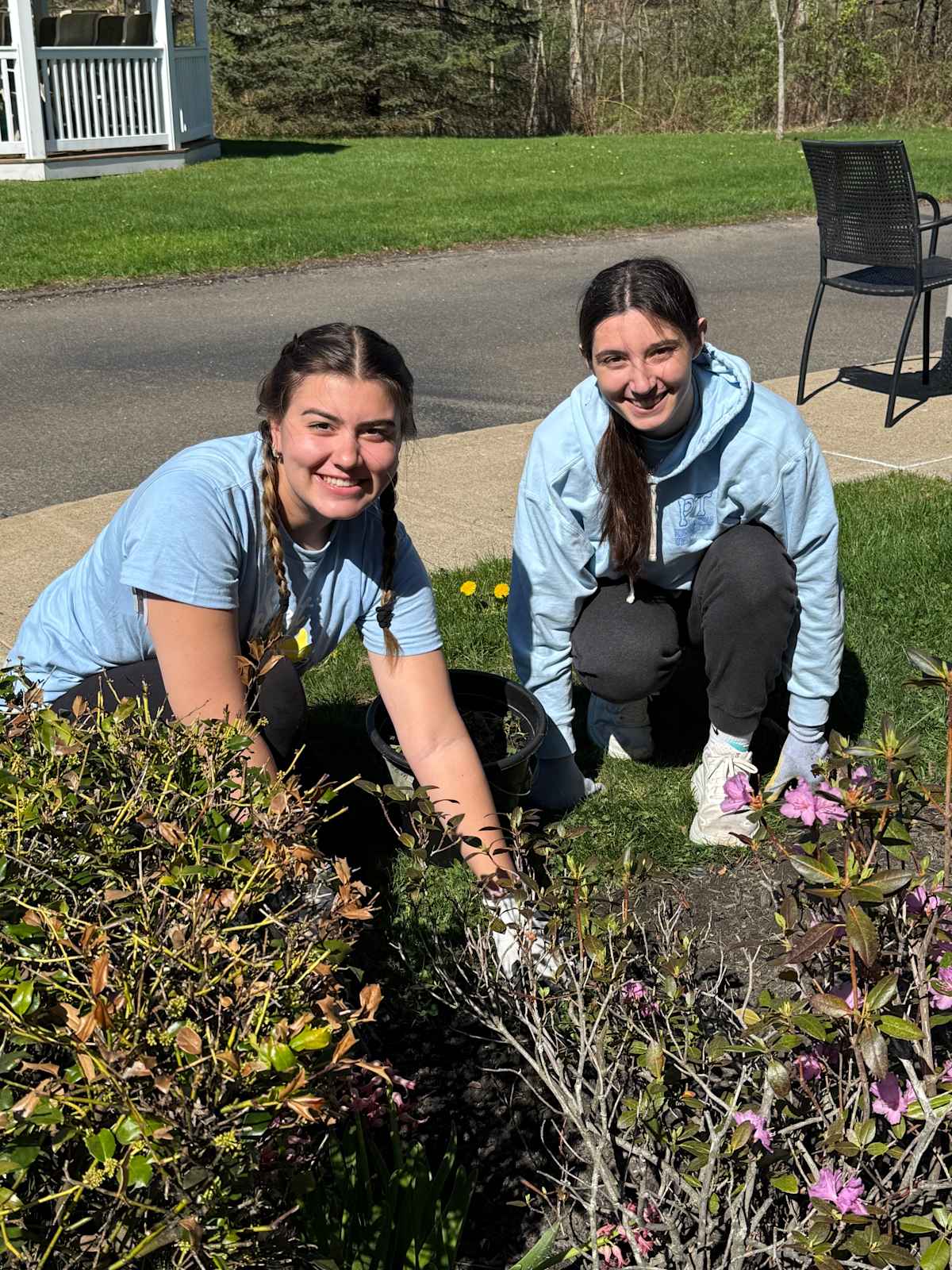 Misericordia University students participating in outdoor service