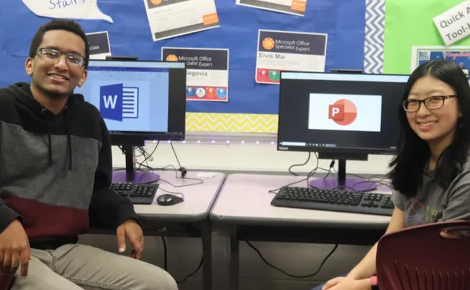 Simon Mesfun and Sophia Ho from Discovery High School