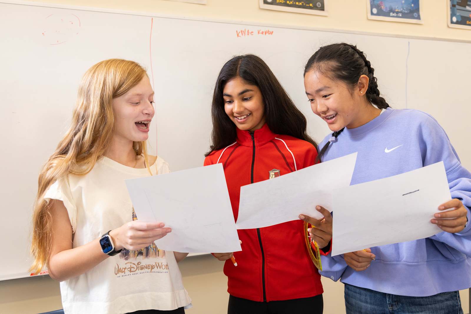 MS Girls Learning in Class
