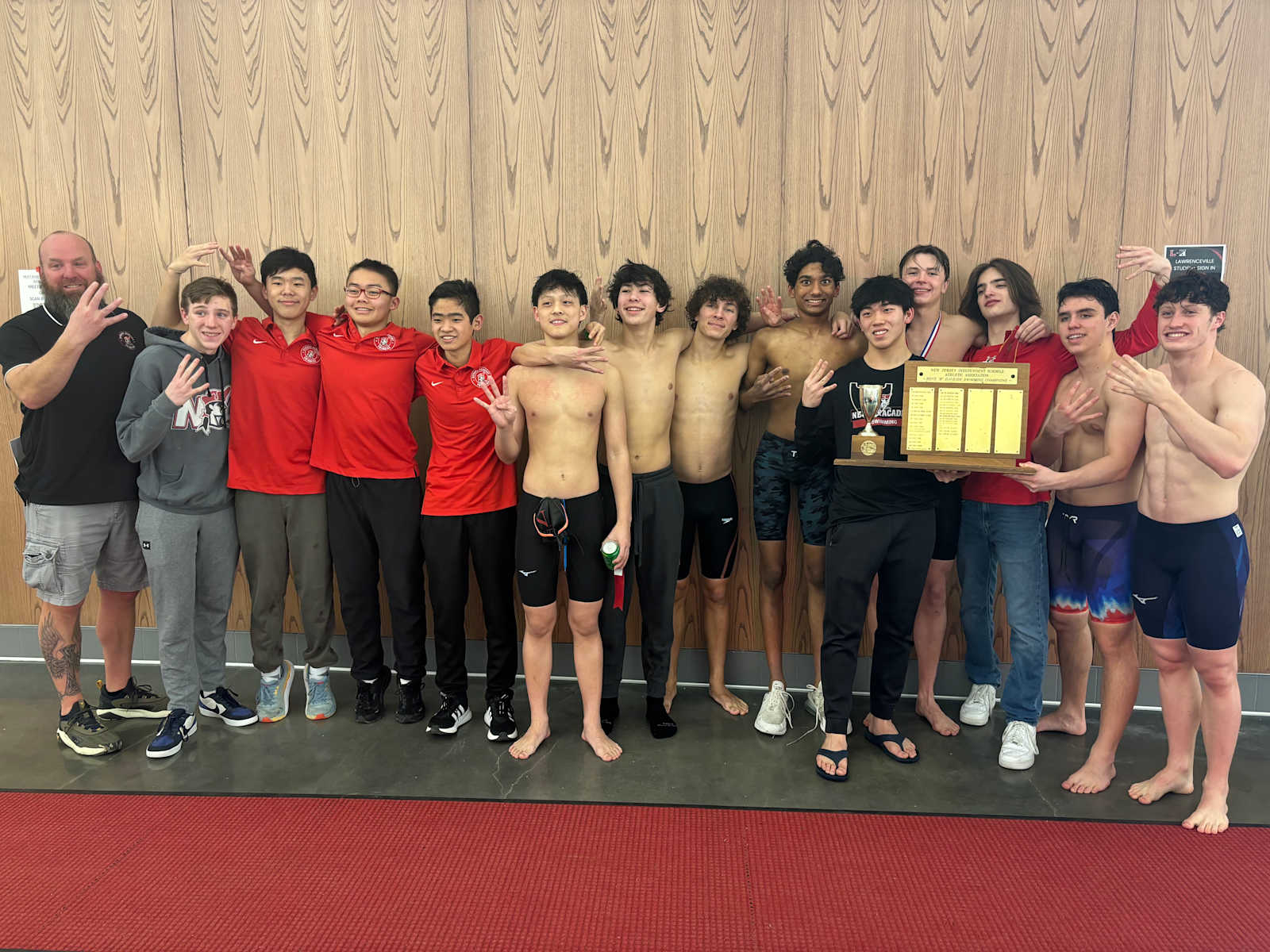 Boys' Swimming Wins Fourth-Consecutive Prep Championship