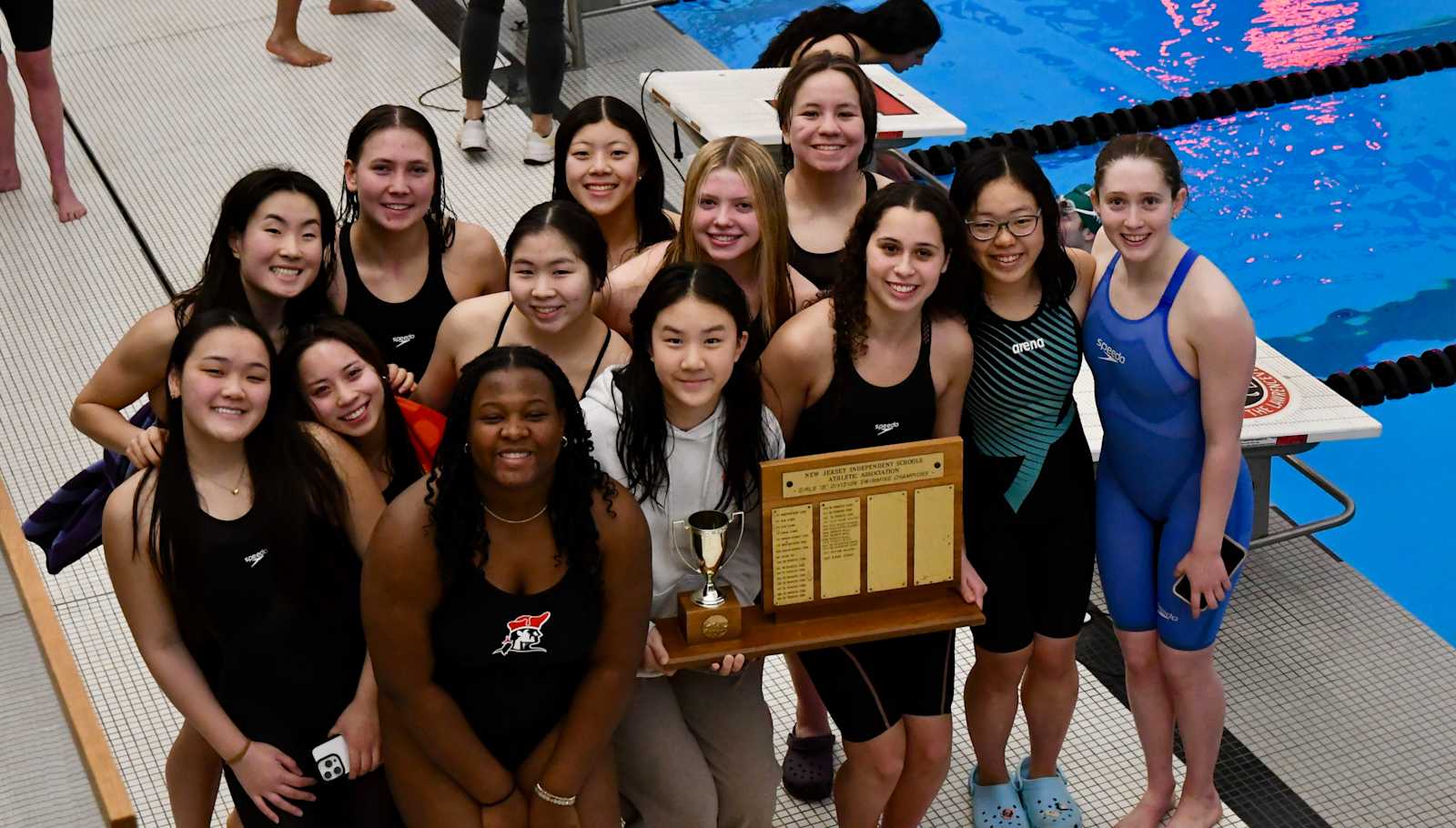 Girls' Swimming Wins Third-Consecutive Prep B Championship