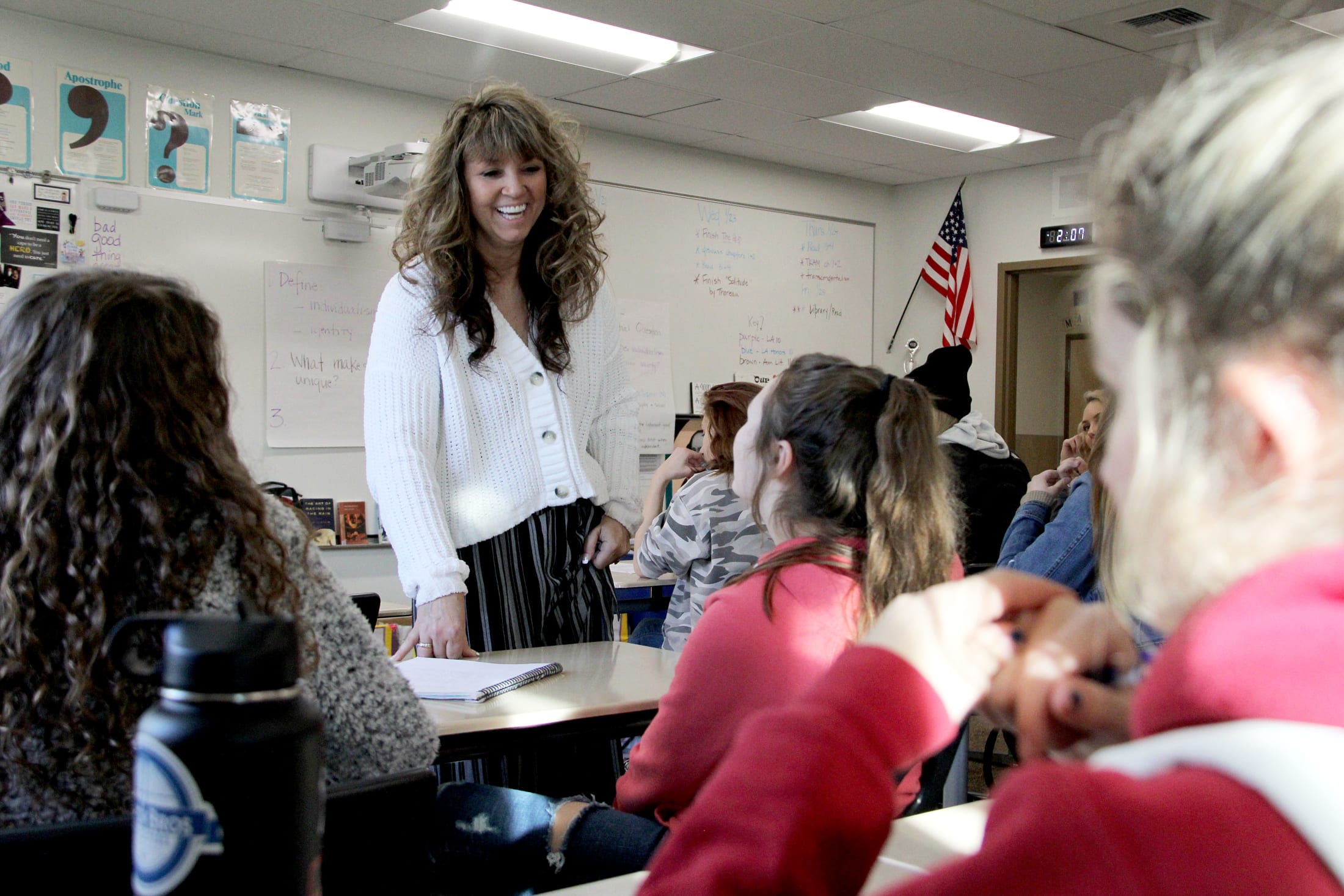 Hanford High School language arts teacher and cheerleading coach Kim Mayer.